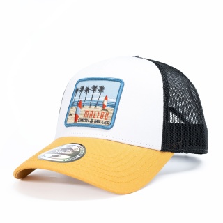 Czapka Smith&Miller Basecap Miramar Trucker biała/żółta/czarna - 1 sztuka